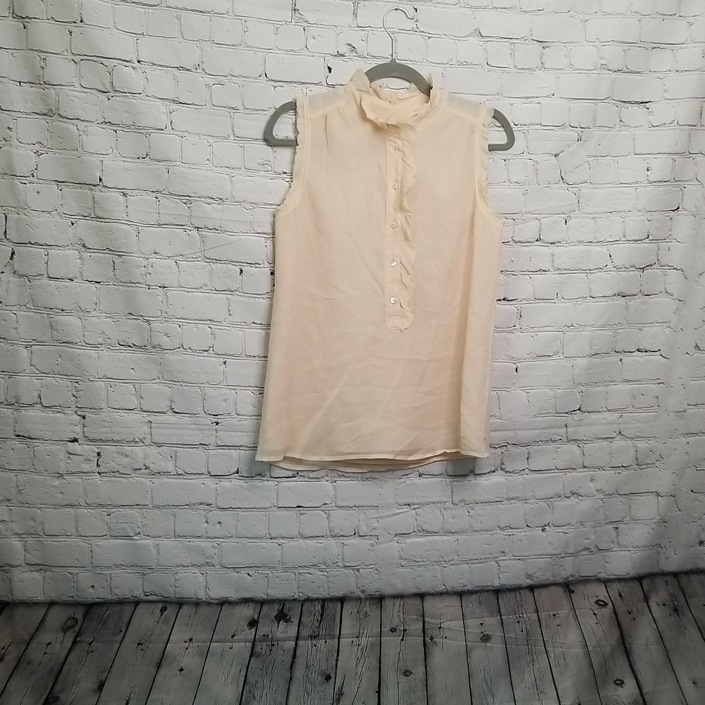 J Crew Silk Blouse Peach Size 0